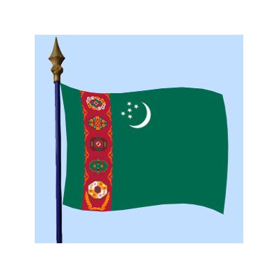 DRAPEAU Turkménistan 