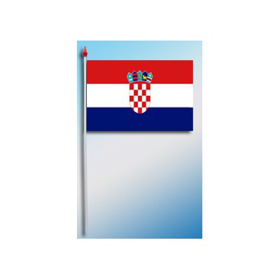 DRAPEAU PLASTIFIE 9.5X16CM Croatie