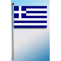 DRAPEAU PLASTIFIE 9.5X16CM Grèce
