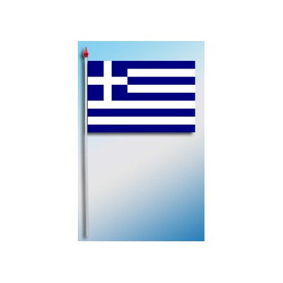 DRAPEAU PLASTIFIE 9.5X16CM Grèce