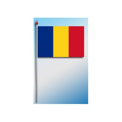 DRAPEAU PLASTIFIE 9.5X16CM Roumanie