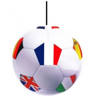 SUSPENSION BALLON DE FOOT - lot de 10 ex - carton couleur