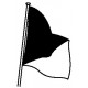 DRAPEAU DE COURSE TRIANGLE NOIR & BLANC