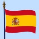 DRAPEAU Espagne avec armoirie