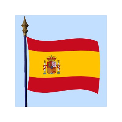 DRAPEAU Espagne avec armoirie