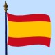 DRAPEAU Espagne sans armoirie