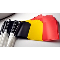 DRAPEAU PAPIER 12X24cm BELGIQUE - lot de 50 ex