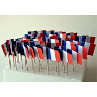 50 DRAPEAUX COCKTAIL 3X4CM - FRANCE TRICOLORE