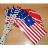 LOT DE 100 DRAPEAUX USA ETATS-UNIS Papier 10x16CM