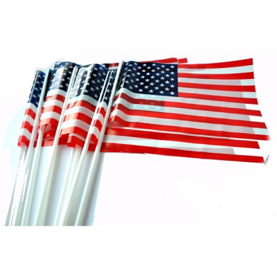 DRAPEAU USA ETATS-UNIS PLASTIQUE 20x30cm sachet de 10 ex