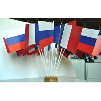 DRAPEAUX RUSSIE QUALITE PAPIER FORMAT 12X24CM