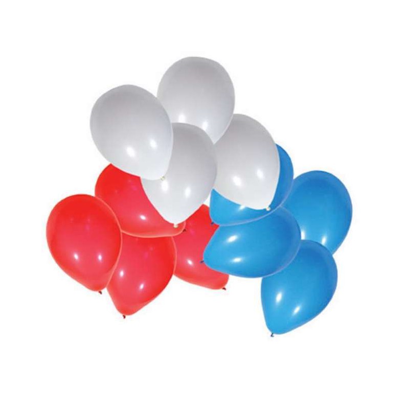 30 ballons blanc-noir-rouge