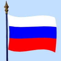 DRAPEAU Russie sur hampe